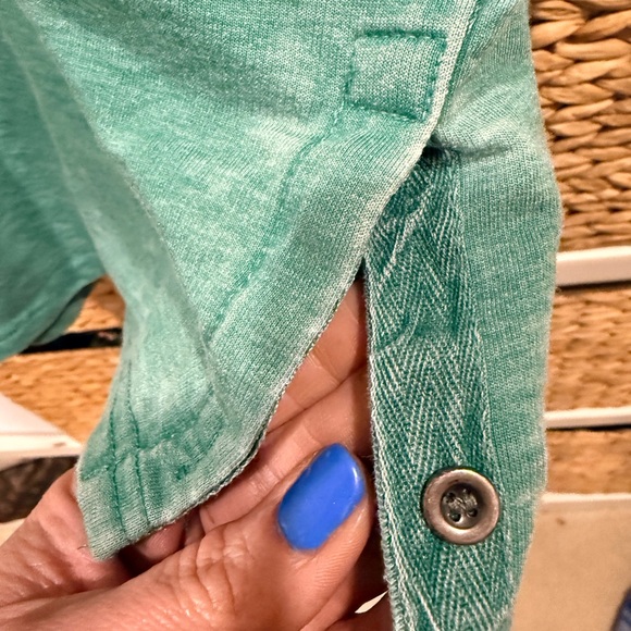 Jane & Delancey Green 3/4 Sleeve Sweatshirt | L - Picture 4 of 6